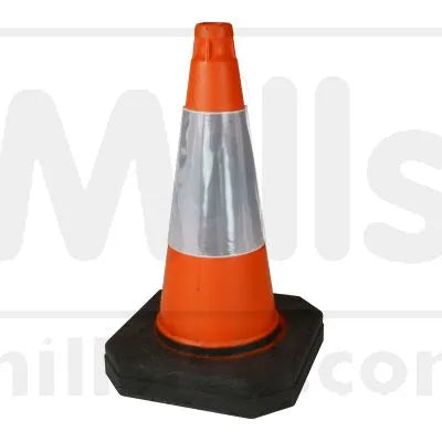 ROAD CONE 18'' WITH REFLECTIVE SLEEVE MILLS