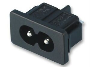 PLUG PANEL MOUNT WITH SWITCH FIG OF B 1A 250V