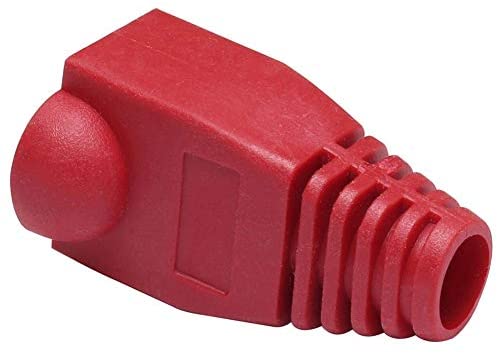 STRAIN RELIEF FOR RJ45 PKT OF 10 RED