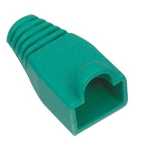 STRAIN RELIEF FOR RJ45 PKT OF 10 GREEN