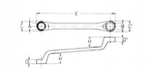 DOUBLE RING SPANNER 19x22