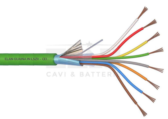 CABLE ALARM SCREENED 2x0.75+4x0.22mm LSZH ELAN