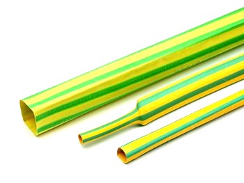 HEAT SHRINK SLEEVE 6.4m GREEN / YELLOW