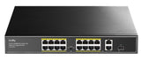 16 PORT 10/100 M POE+SWITCH & 2GIGABIT UPLINK 1SFP
