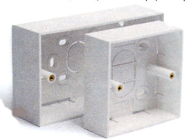 SURFACE BOX 86x145mm 42mm DEPTH WHITE