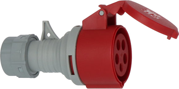 COMMANDO SOCKET 16A 400V 5P RED IP44