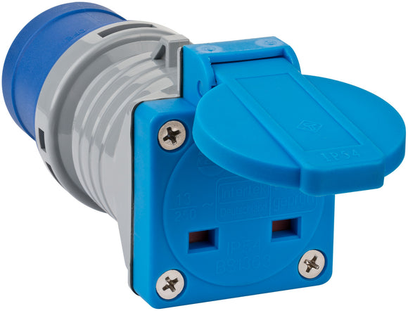 ADAPTOR PLUG CEE 16A - UK SOCKET 13A IP44