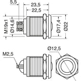 SWITCH MOMENTARY PUSH TAMPER PROOF 250V 2A IP66
