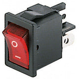 SWITCH ROCKER DPST 6A 250V GREEN