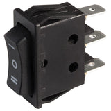 SWITCH ROCKER AUTO/RETURN BLACK 12VDC 35Amp
