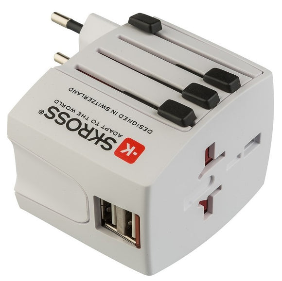 TRAVEL ADAPTORS SET UNIVERSAL + USBx2