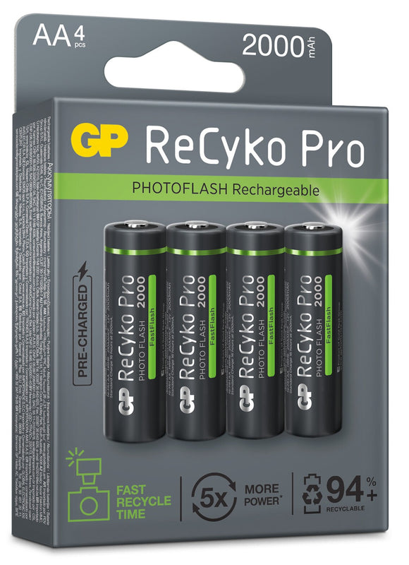 BATTERY GP RECYKO PHOTO FLASH AA 2A 4PCS