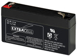 BATTERY LEAD ACID 6V 1.3AH EXTRACELL L98xW25xH54MM