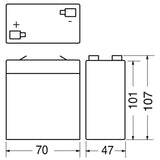 BATTERY LEAD ACID 6V 4.5A BIGBATT L70xW47xH101MM