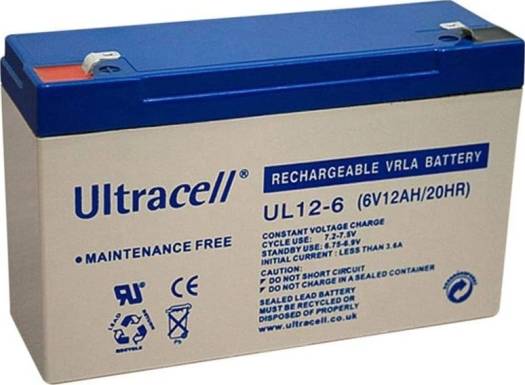 BATTERY LEAD ACID 6V 12A ULTRACELL L151xW51xH100mm