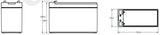 BATTERY LITHIUM LIFe PO4 12V 8A L151xW65x100mm