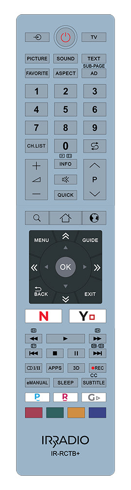 REMOTE CONTROL IR-RCTB+ TOSHIBA