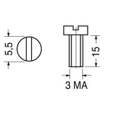 NYLON  SCREWS  3MM 15MM