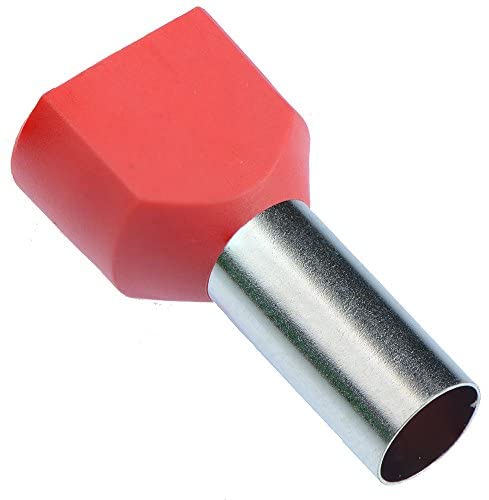 TWIN CORD END TERMINAL RED 2x1mm FLEXICON