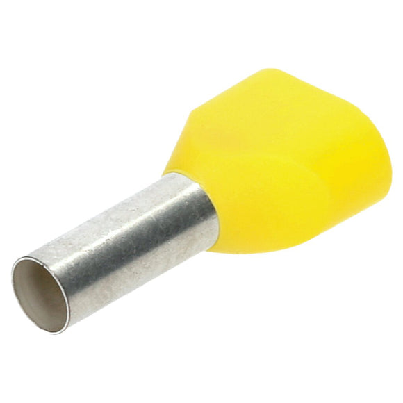 TWIN CORD END TERMINAL YELLOW 2x6mm FLEXICON