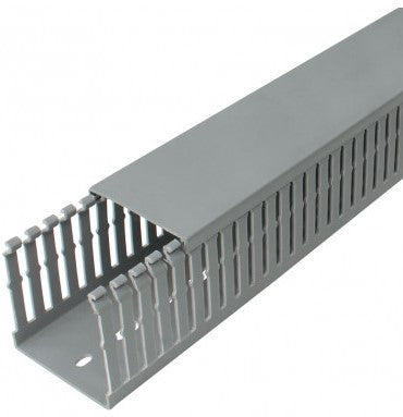 CABLE MANAGEMENT DUCT SLOTTED 100x80mm 2m GREY