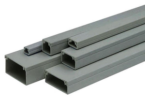 WIRING DUCT SOLID 25x25 2m GREY