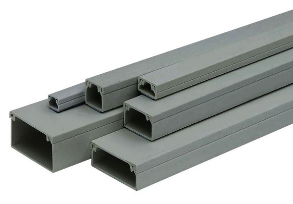 WIRING DUCT SOLID 25x25 2m GREY