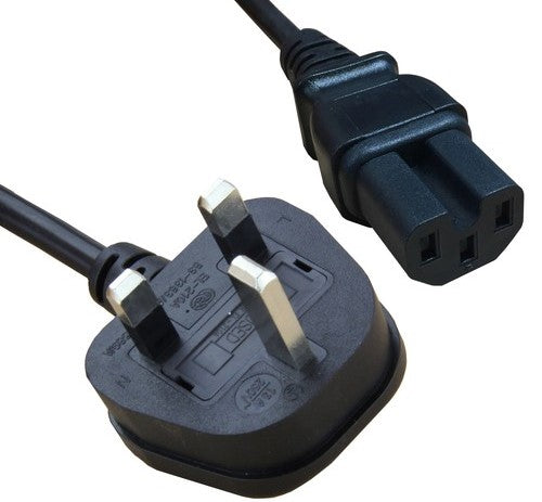 LEAD 13A UK PLUG - C15 IEC SOCKET 2M