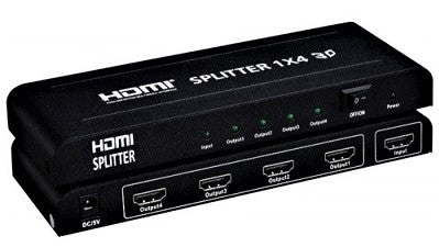 HDMI SPLITTER 1X4 1.4b FULL HD 1080P / 60hz 3D