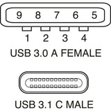 LEAD USB PLUG C 3.1 - USB A 3.0 SOCKET 1.8M