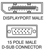 LEAD DISPLAY PORT - VGA PLUG 1.8M