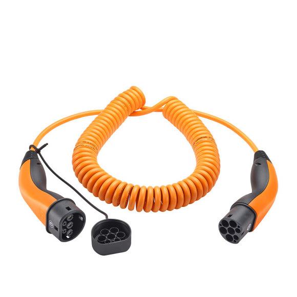 SPIRAL CHARGING CABLE TYPE 2 (11kW) 5M ORANGE