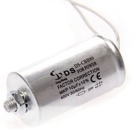 CAPACITOR STUD MOUNT MOTOR RUN 10UF 450V+CABLE