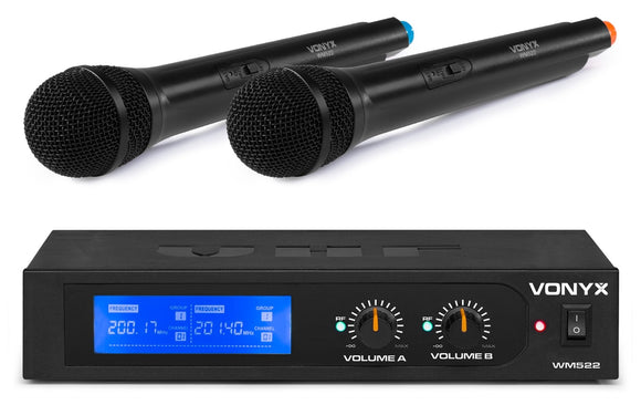 WIRELESS MICROPHONE HAND HELD 2CH VHF