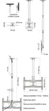 LED TV CEILING RACKET 32-75'' 40Kg BLACK BRAVO