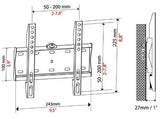 LED TV BRACKET 15-40'' 20x20 30KG BLACK BRAVO