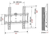 LED TV BRACKET 15-40'' 20x20 30KG BLACK BRAVO
