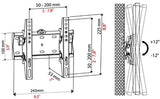 LED TV BRACKET 15-40'' 20x20 30KG BLACK BRAVO