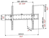 LED TV BRACKET 32-82'' 60x40 30KG BLACK BRAVO