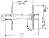 LED TV BRACKET 32-82'' 60x40 30KG BLACK BRAVO