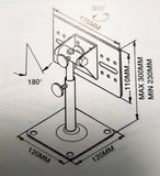 BRACKET SPEAKER 30KGS SILVER