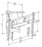 LED TV WALL BRACKET 40'' - 85'' 50Kg BLACK BRAVO