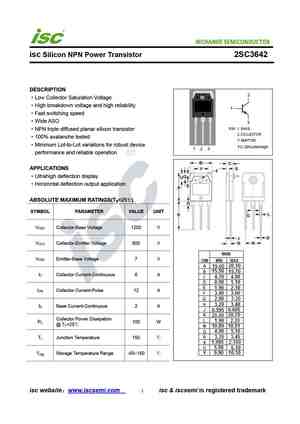TRANSISTOR 2SC 3642 – G&E Electronics Ltd