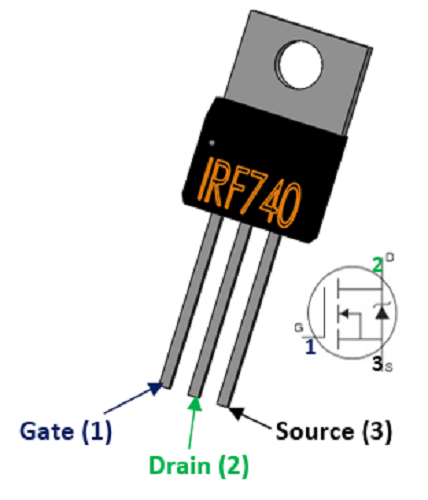 TRANSISTOR IRF740 MOSFET TO220