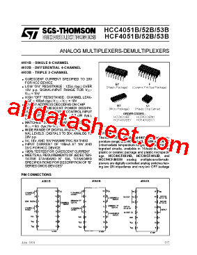 CMOS  HCF4052 BE