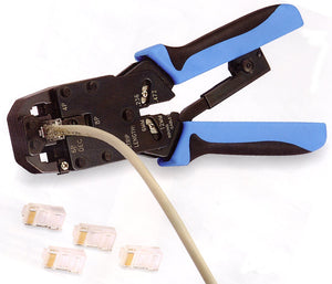 CRIMPING TOOL RATCHET FOR RJ 45,12,11,9 4P4C PLUGS