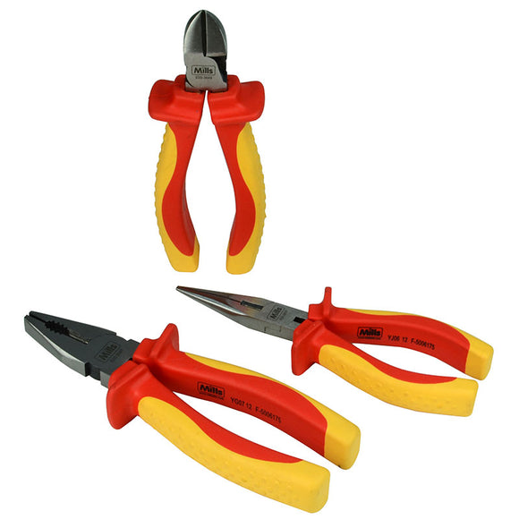 PLIER SET 3PC 6'' 160MM 1000V MILLS