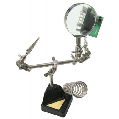 HELPING HANDS W/MAGNIFYING GLASS +SOLDER STAND