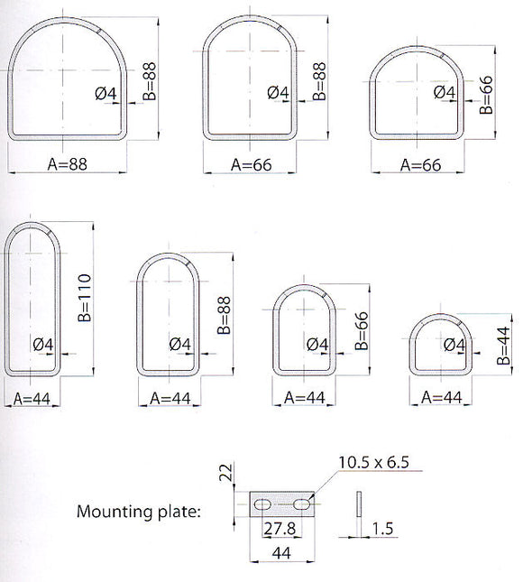 CABLE MANAGEMENT CLAMP 44X88