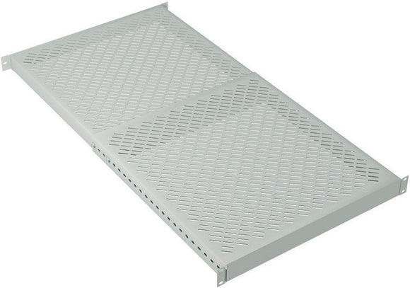 SHELF ADJUSTABLE 1U 19'' 500-900mm GREY 150Kg ZPAS